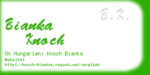 bianka knoch business card